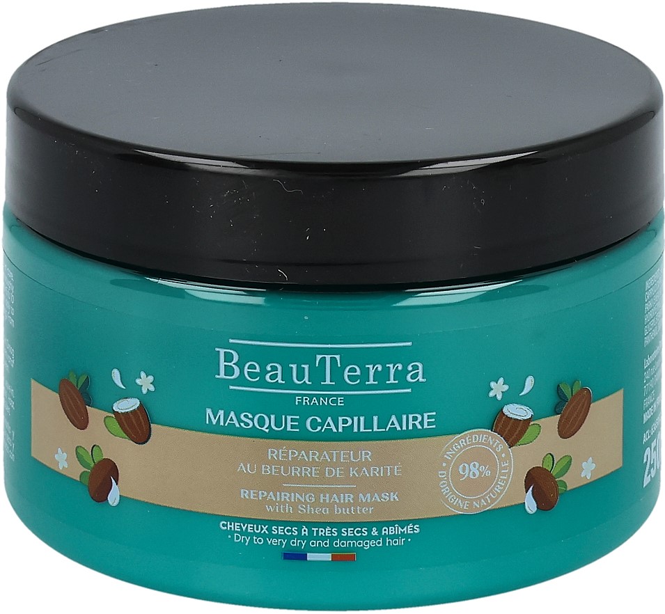 BEAUTERRA masque capillaire réparateur pot 250 ml