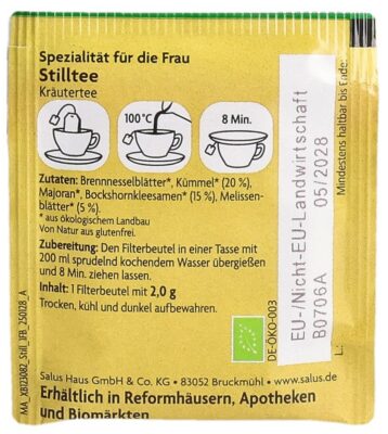 SALUS Tisane pour l'allaitement bio sach 15 pce