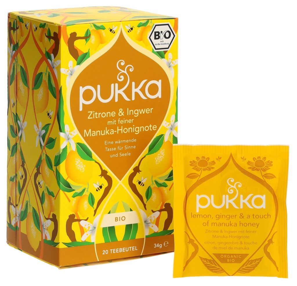 PUKKA Zit Ingwer & Manuka Honig thé bio 20 pce