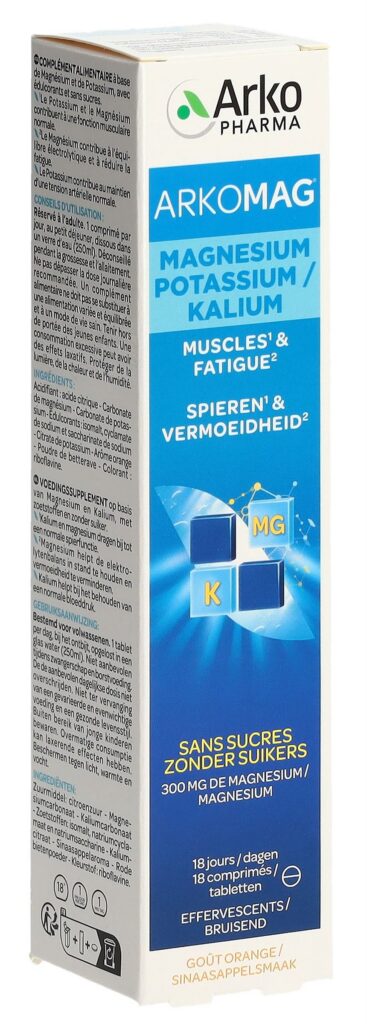 ARKOMAG magnésium + potassium cpr eff bte 18 pce