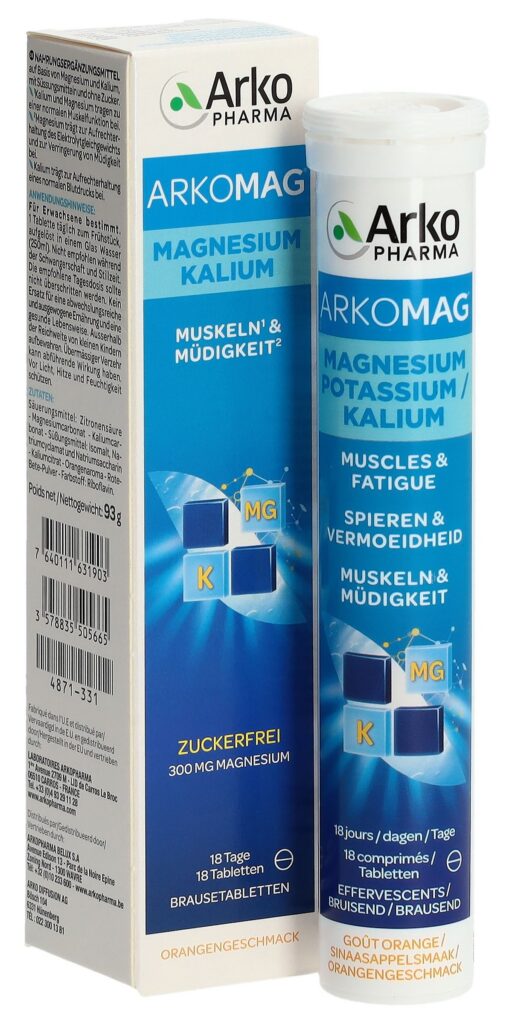 ARKOMAG magnésium + potassium cpr eff bte 18 pce
