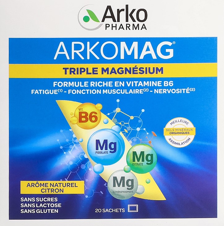 ARKOMAG triple magnésium sach 20 pce