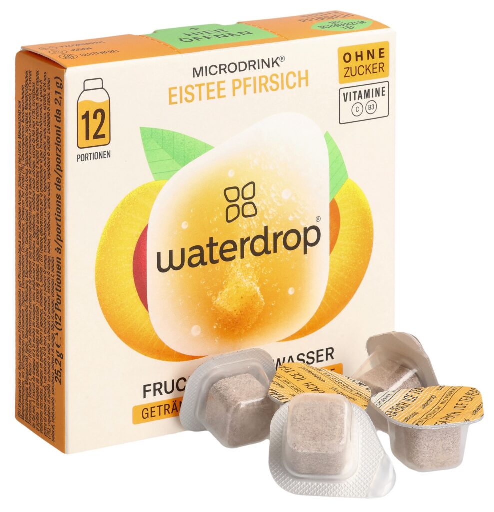 WATERDROP thé froid pêche ss box 25.2 g