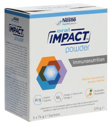 IMPACT ORAL immunonutrition pdr vanille 5 x 74 g