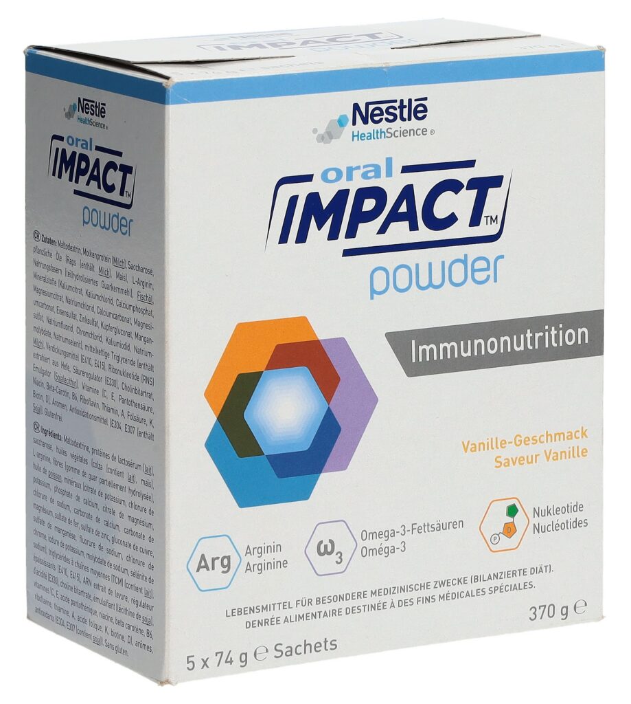 IMPACT ORAL immunonutrition pdr vanille 5 x 74 g