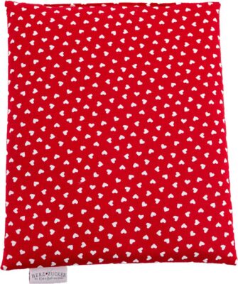 HERZZUCKER Coussin pépins rais 26x21cm coeurs