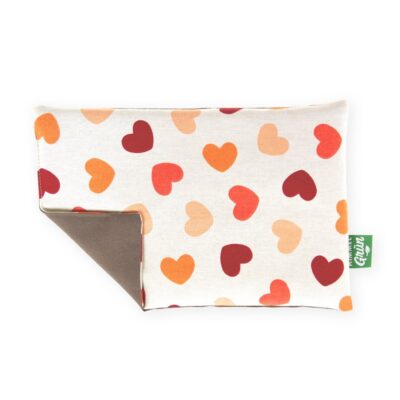 HIMMELGRÜN coussin pépins raisin 30x20cm coeur