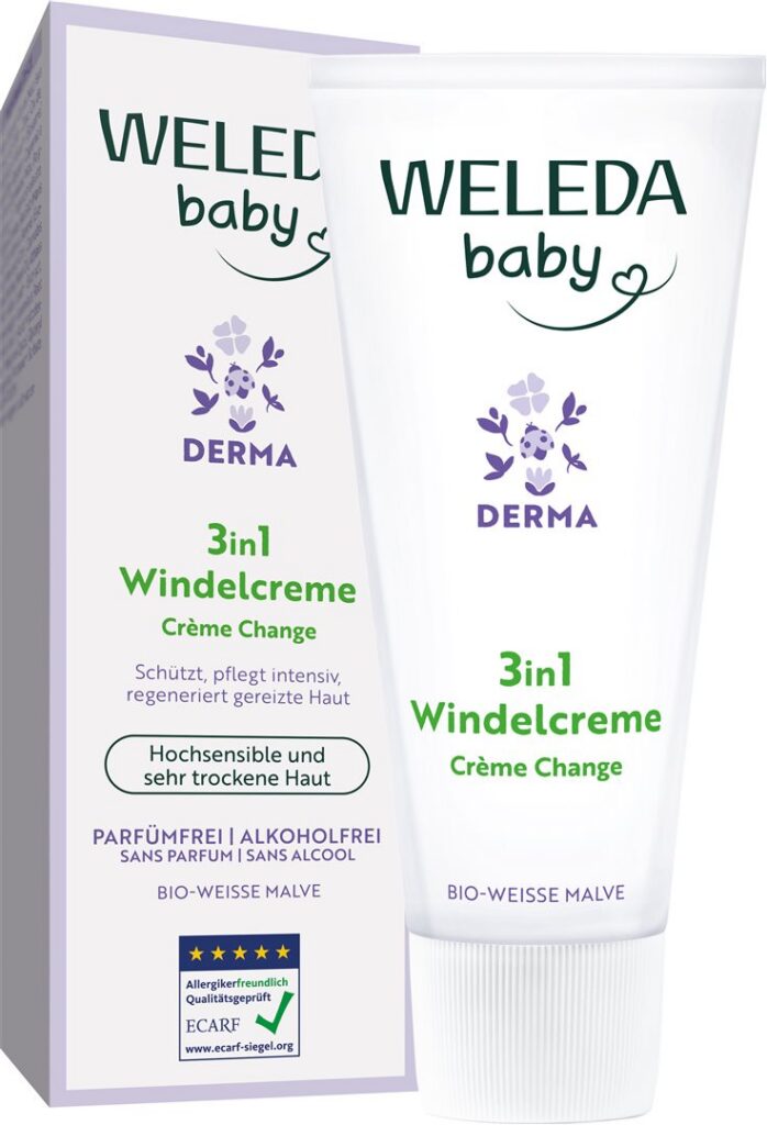 WELEDA baby DERMA 3en1 crème change mauve bl 50 ml