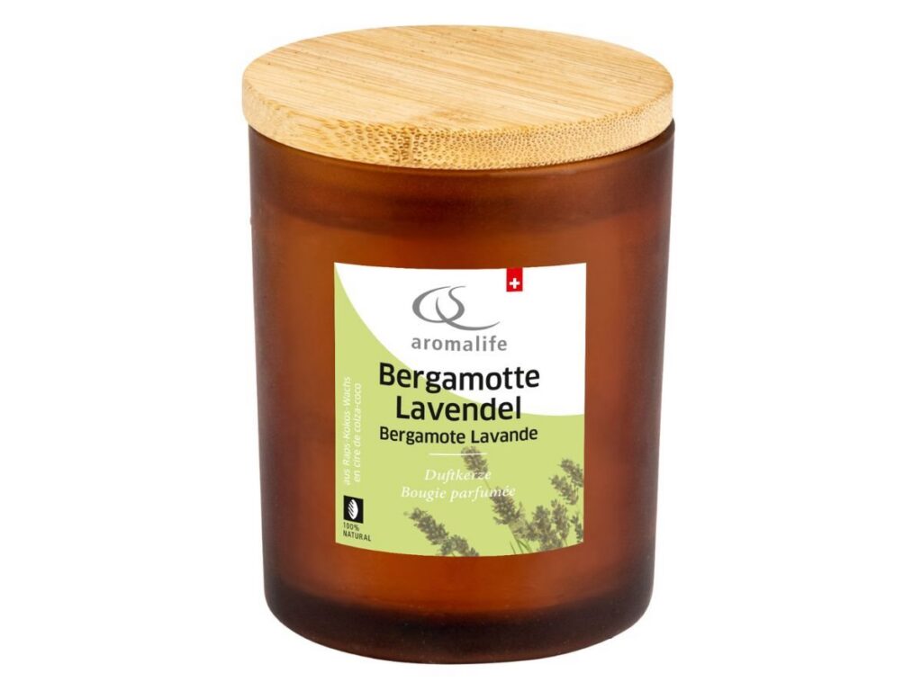 AROMALIFE bougie parfumée verre bergamote lavande