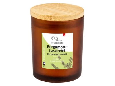 AROMALIFE bougie parfumée verre bergamote lavande
