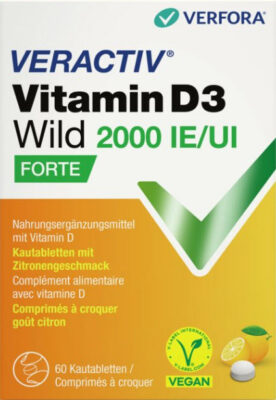 VERACTIV Vitamin D3 Wild cpr croq 2000 UI 60 pce