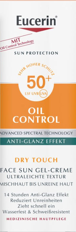 EUCERIN SUN Face Oil Cont gel-cr SPF50+ dist 50 ml