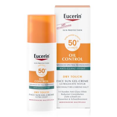 EUCERIN SUN Face Oil Cont gel-cr SPF50+ dist 50 ml