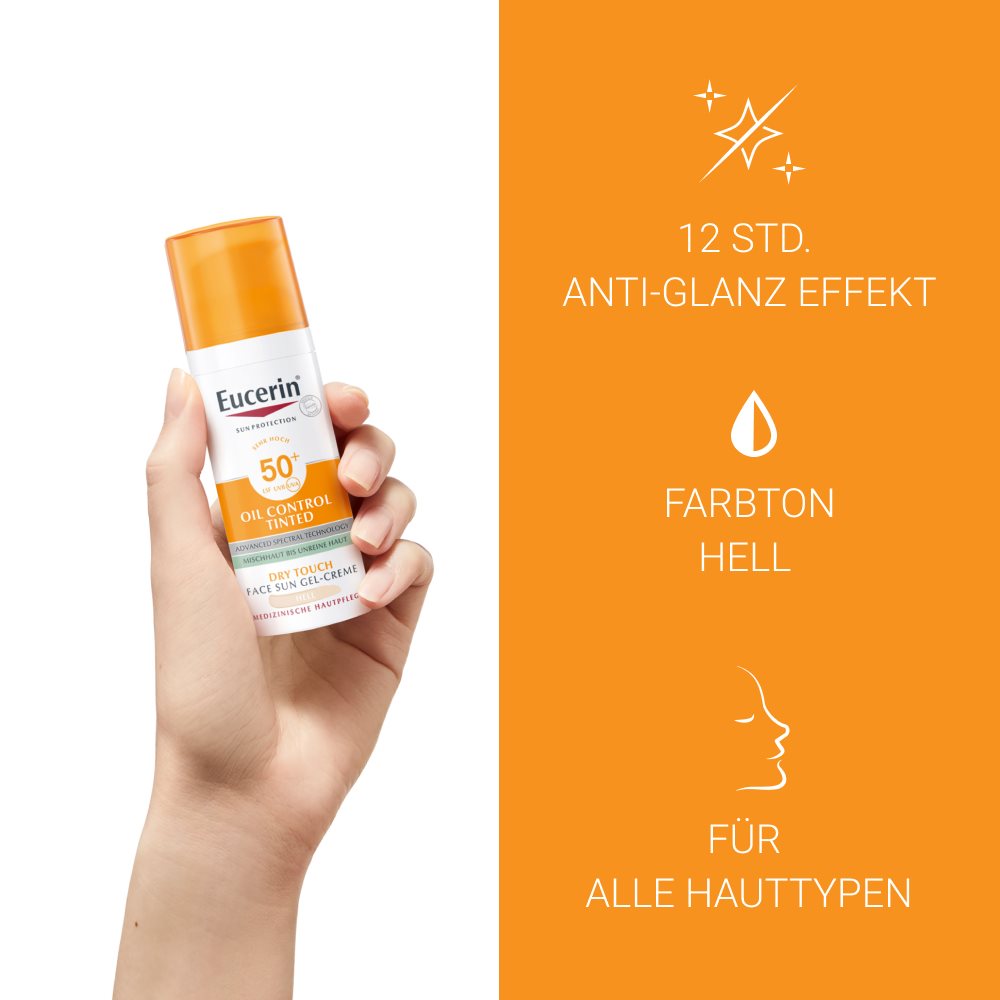 EUCERIN SUN Fa Oil Con gel-cr li SPF50+ dist 50 ml