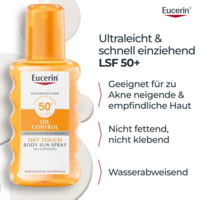 EUCERIN SUN Body Oil Cont Dry T tr SPF50+ 200 ml