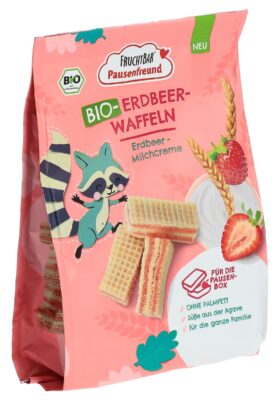 FRUCHTBAR gaufrettes bio crème lait fraise 100 g