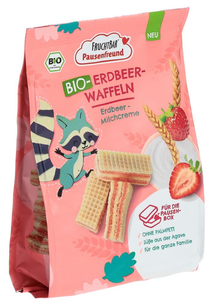 FRUCHTBAR gaufrettes bio crème lait fraise 100 g