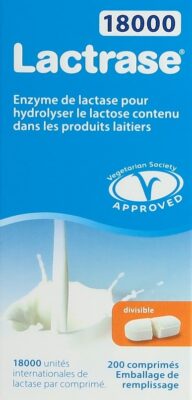 LACTRASE cpr 18000 UI bte 200 pce