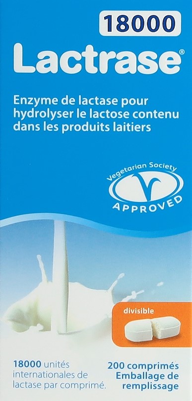 LACTRASE cpr 18000 UI bte 200 pce