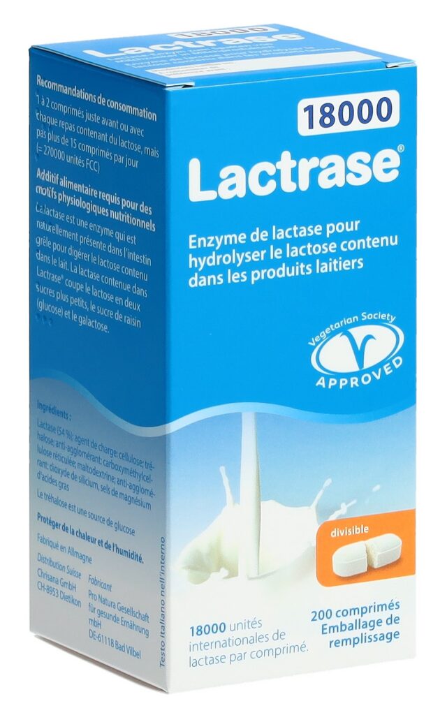 LACTRASE cpr 18000 UI bte 200 pce