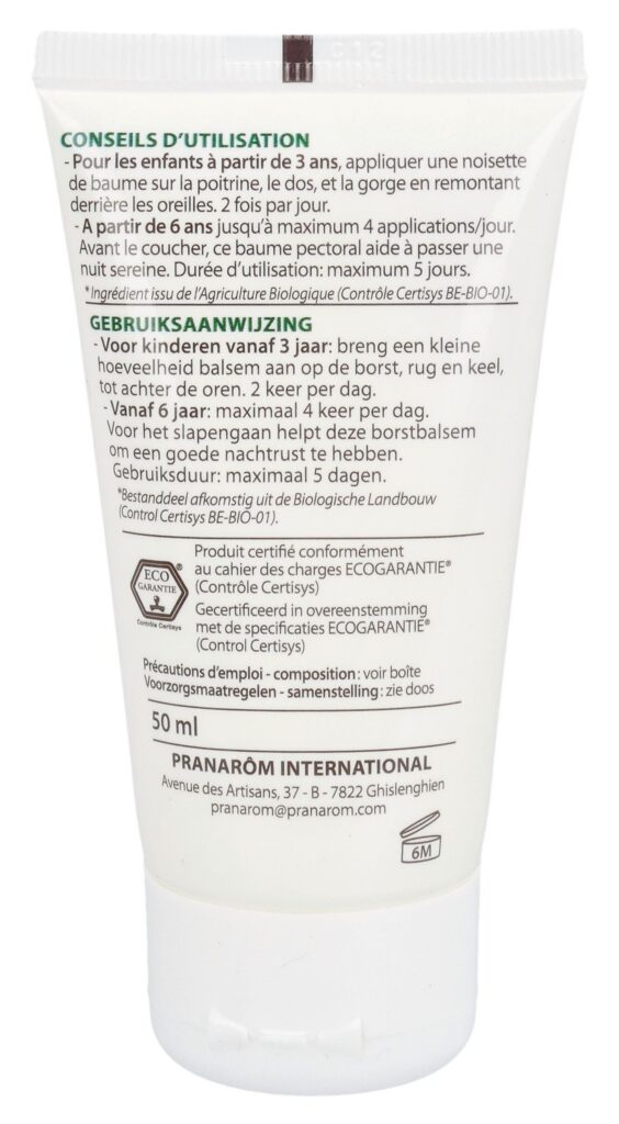 PRANAROM Aromaforce baume pectoral junior tb 50 ml