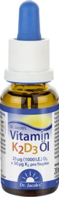 DR. JACOB'S vitamine K2 D3 huile 50 mcg MK7 20 ml
