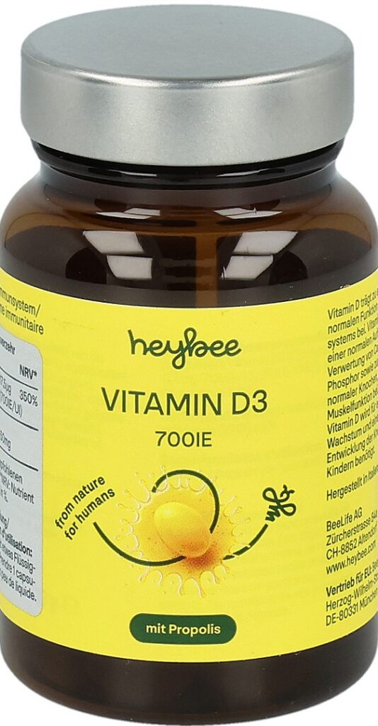 HEYBEE Vitamin D3 700 IE + Propolis caps 60 pce