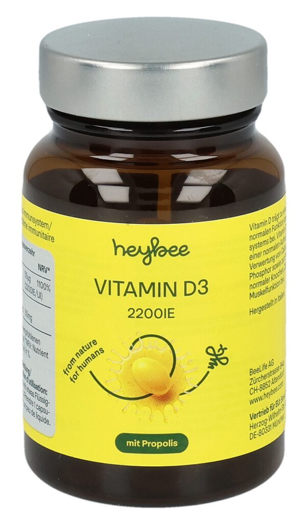 HEYBEE Vitamin D3 2200 IE + Propolis caps 60 pce