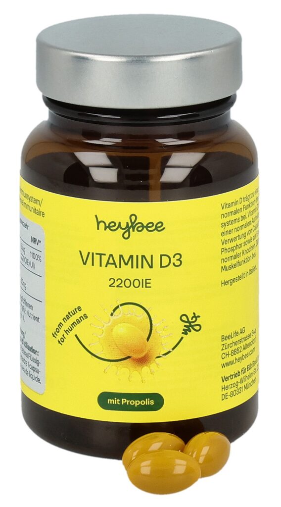 HEYBEE Vitamin D3 2200 IE + Propolis caps 60 pce