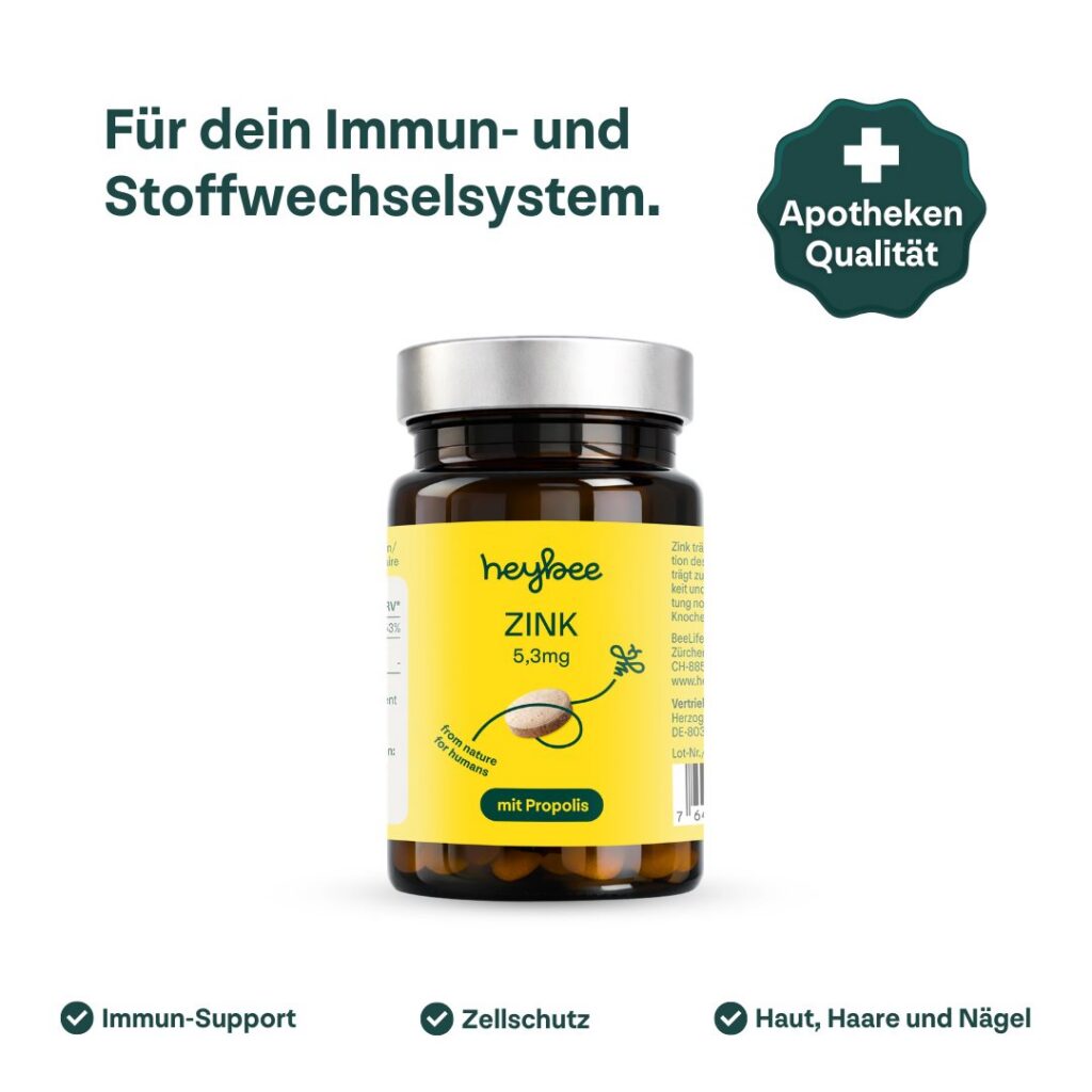 HEYBEE Zinc 5.3mg + Propolis cpr bte 100 pce