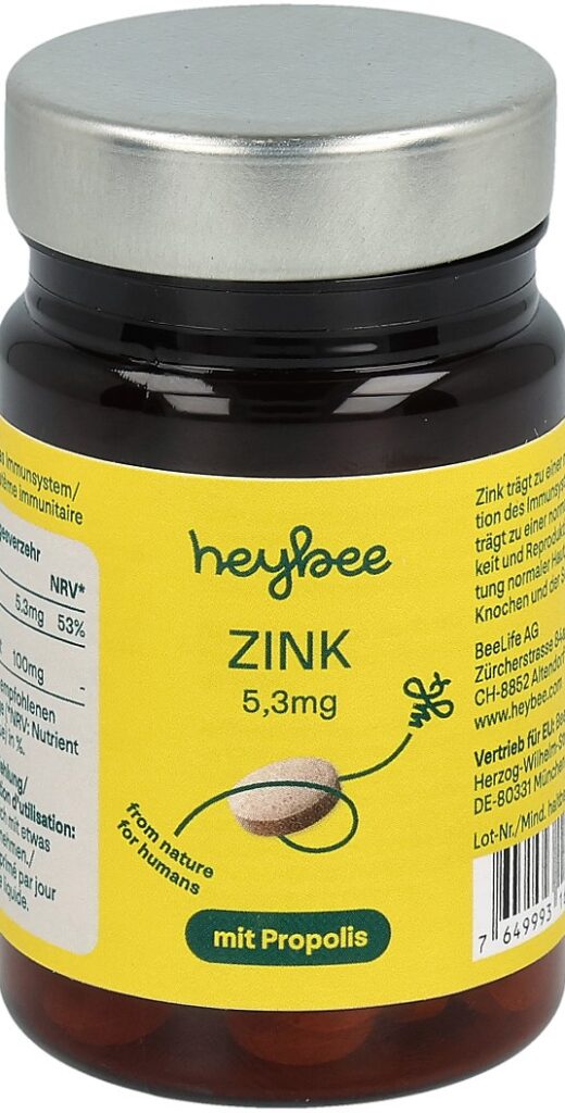HEYBEE Zinc 5.3mg + Propolis cpr bte 100 pce
