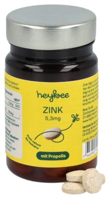 HEYBEE Zinc 5.3mg + Propolis cpr bte 100 pce