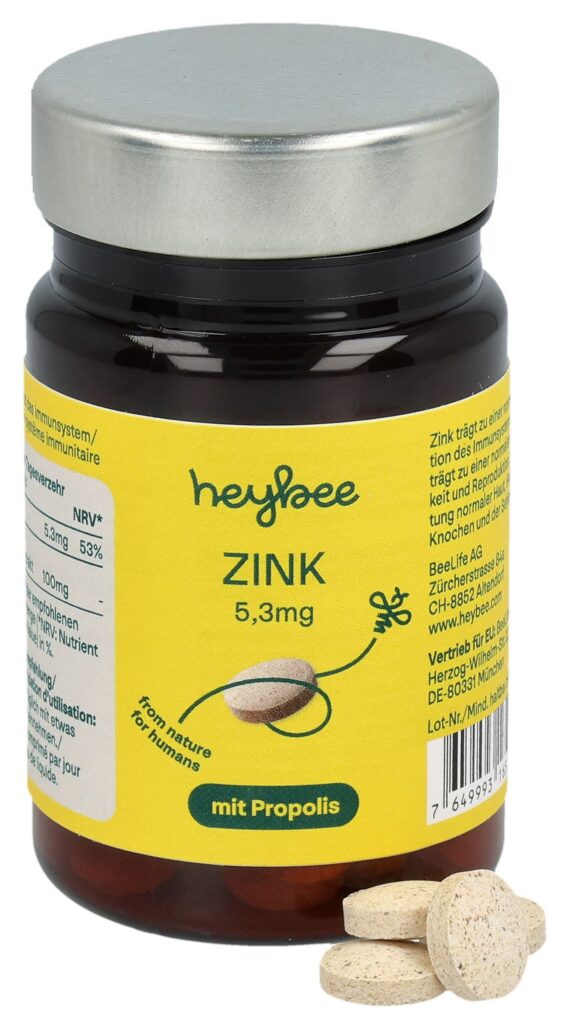 HEYBEE Zinc 5.3mg + Propolis cpr bte 100 pce