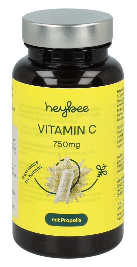HEYBEE Vitamin C 750mg + Propolis caps bte 60 pce