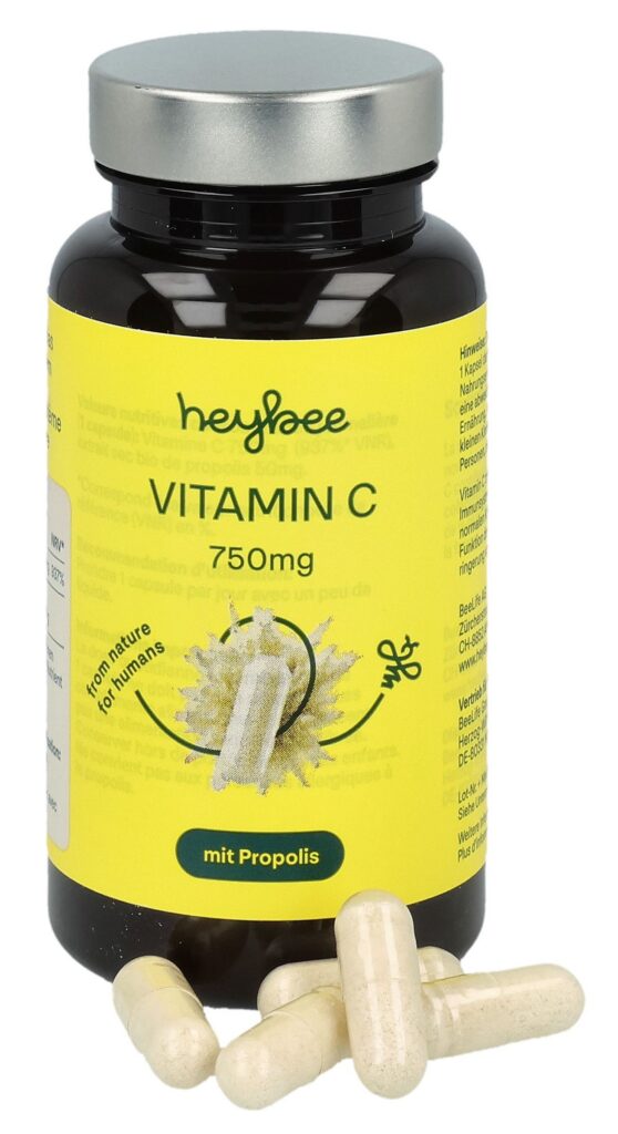 HEYBEE Vitamin C 750mg + Propolis caps bte 60 pce