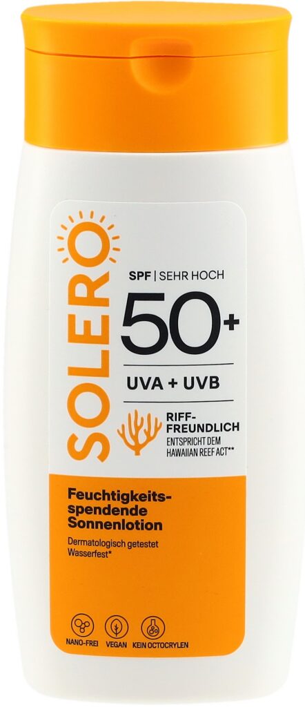 SOLERO lait solaire hydratant SPF50+ 200 ml