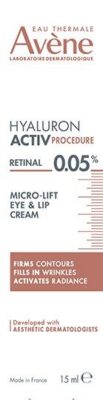 AVENE hyalu active procedure yeux lèv tb 15 ml
