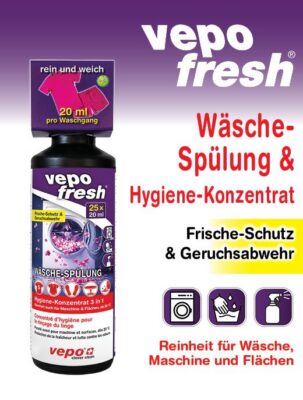 VEPOFRESH conc hygiène rinçage linge fl 500 ml