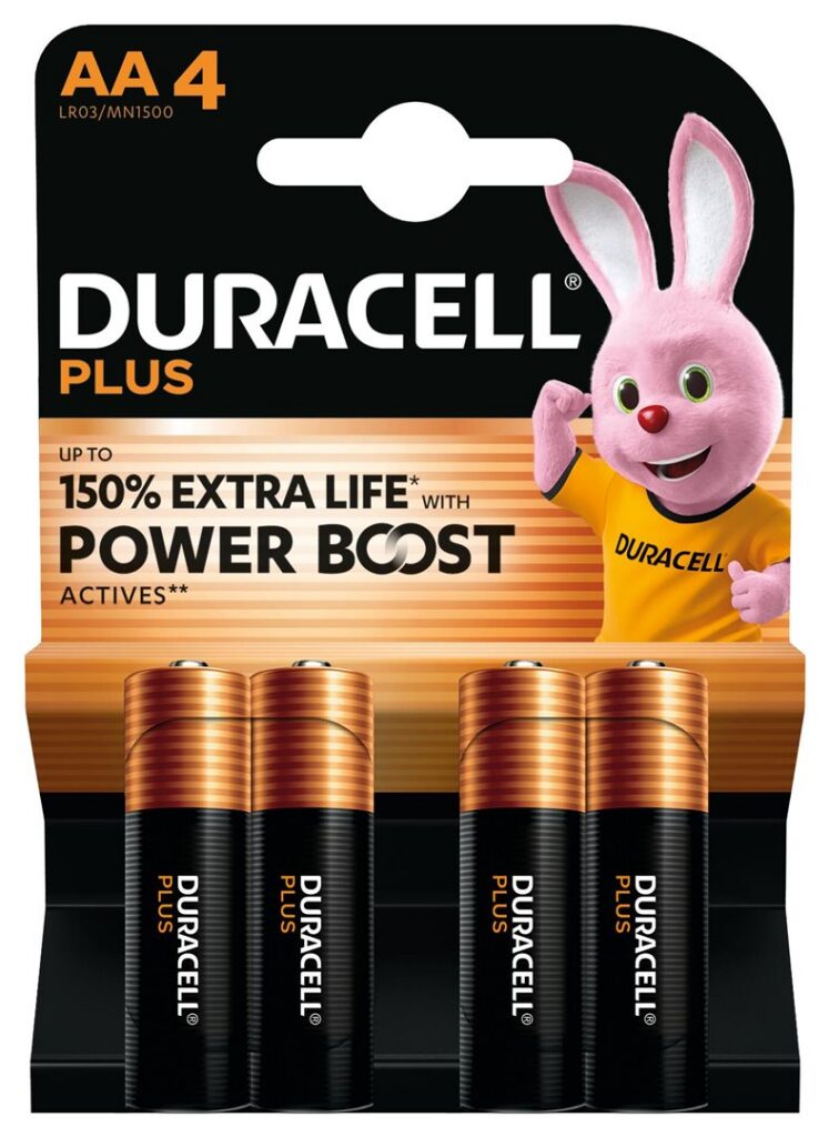 DURACELL plus power boost AA 4 pce
