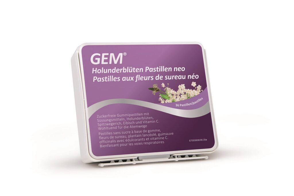 GEM pastilles aux fleurs sureau neo s sucre 36 pce