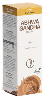 CANNSOL ashwagandha KSM-66 MiLiPure gouttes 30 ml