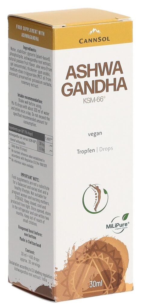 CANNSOL ashwagandha KSM-66 MiLiPure gouttes 30 ml