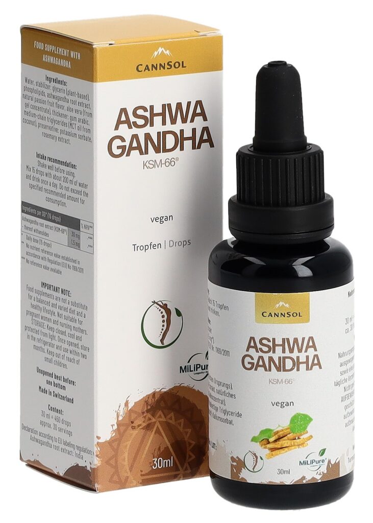 CANNSOL ashwagandha KSM-66 MiLiPure gouttes 30 ml