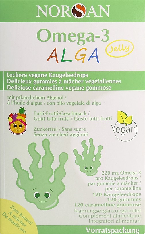 NORSAN Omega-3 ALGA Jelly vegan blist 120 pce