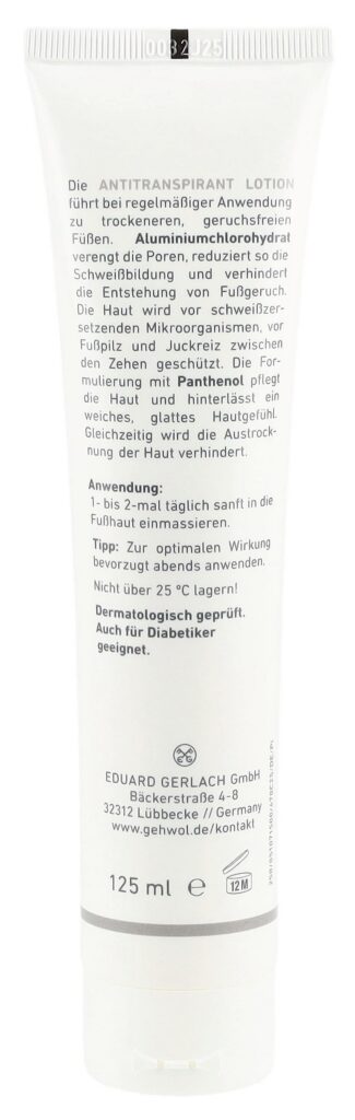 GEHWOL MED antitranspirant lot tb 125 ml