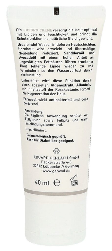GEHWOL MED Lipidro cr 10% urea kunststofftu 40 ml