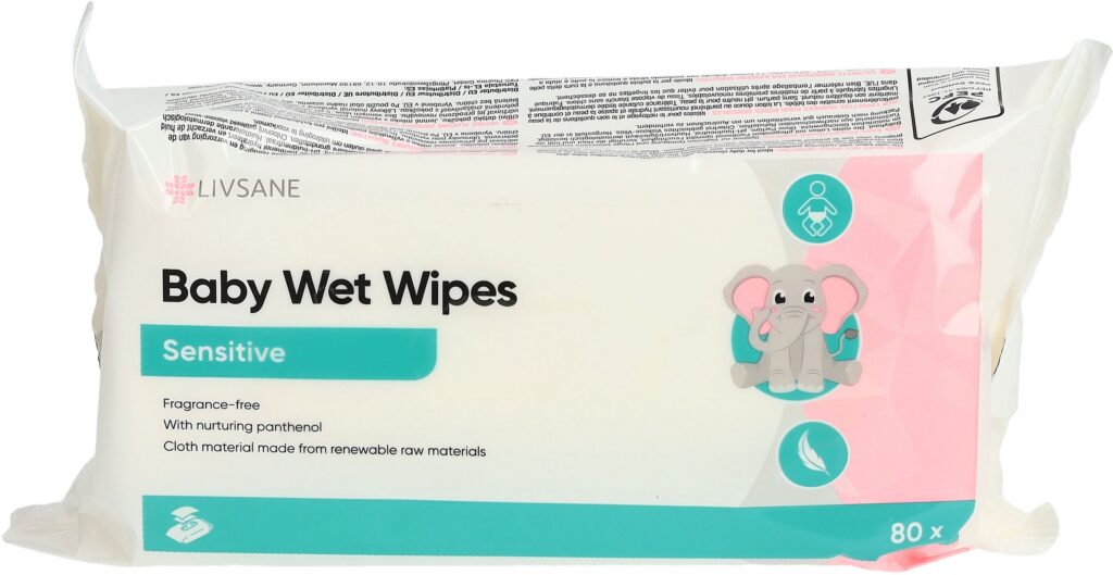 LIVSANE Lingettes bébé peau sensible 80 pce