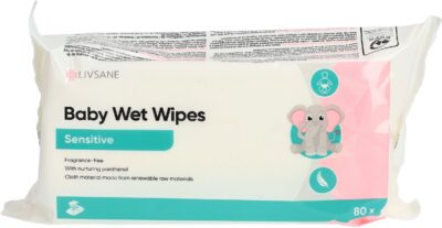 LIVSANE Lingettes bébé peau sensible 80 pce