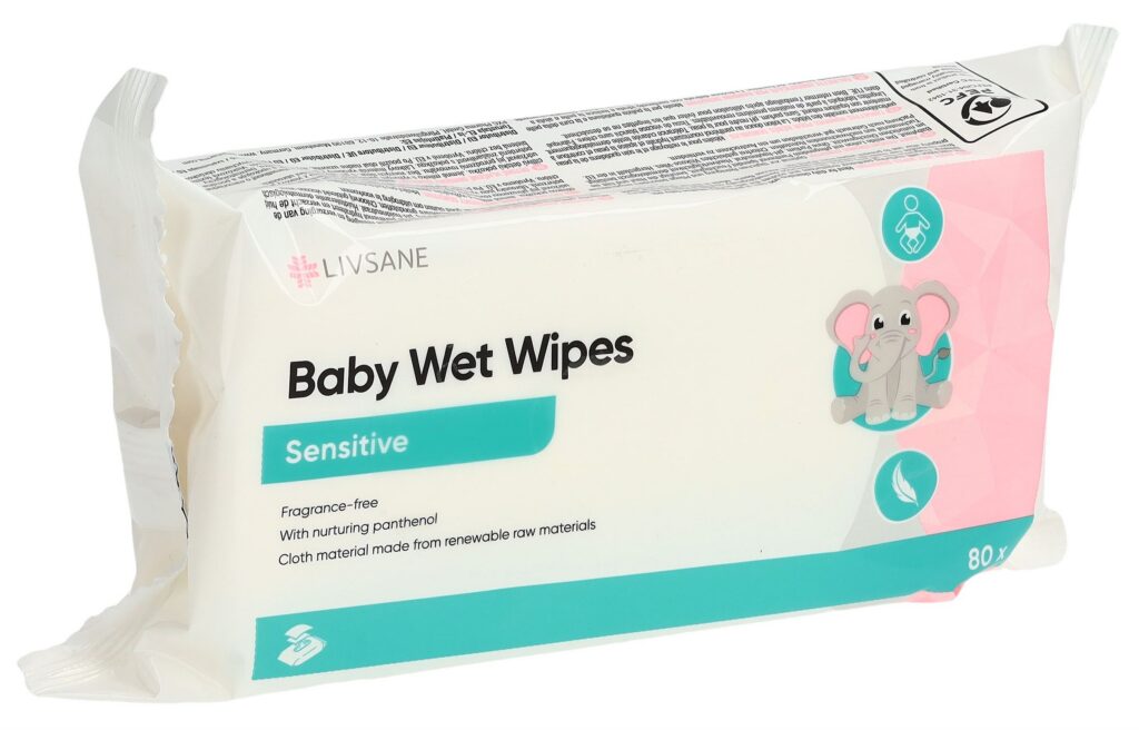 LIVSANE Lingettes bébé peau sensible 80 pce
