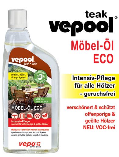 VEPOOL teck huile pour meubles éco fl 300 ml
